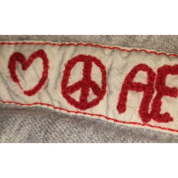 Vintage Y2K American Eagle Gray Hoodie Womens L Chain Embroidery NEW YORK - Picture 13 of 16